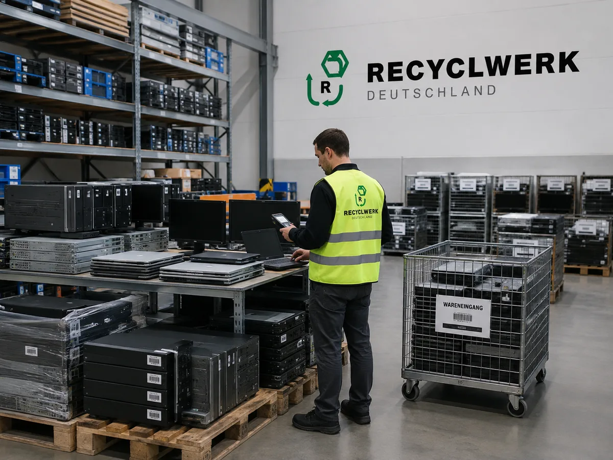 IT Asset Ankauf Wareneingang Prüfung Recyclewerk