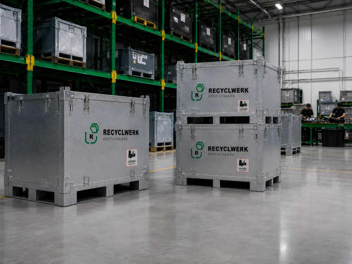 Großer UN3480-Industriebehälter für Fahrzeugbatterien