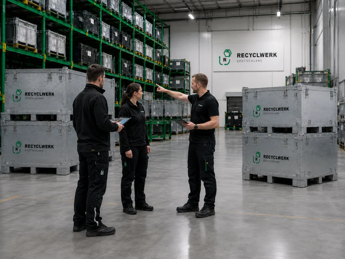 Team bei der Koordination wiederkehrender Batterie-Abholprojekte